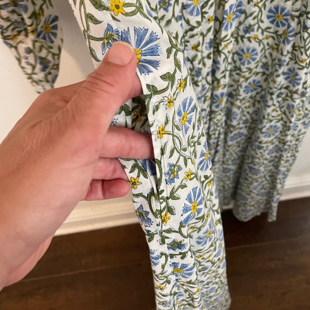 Indian Cotton Lightweight Maxi Dress Block Print - Picture 5 of 5